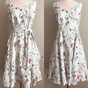 NWT Gal Meets Glam Ladies Floral A-line Midi Dress Sz 4